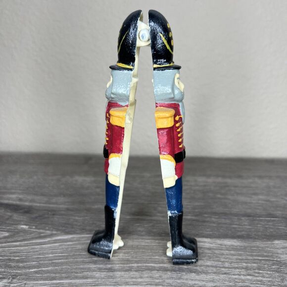 Cast Iron Nutcracker Painted Toy Soldier Metal Hand Held 6.5 inches - Picture 2 of 4